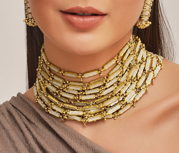 Jamila Enamel Link Necklace